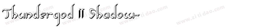 Thundergod II Shadow字体转换